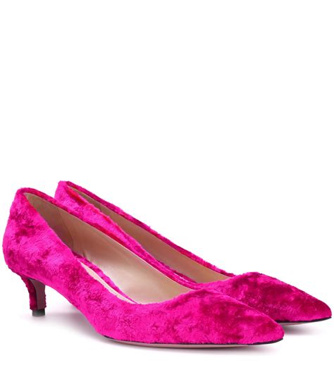 prada velvet pumps|Prada shoes.